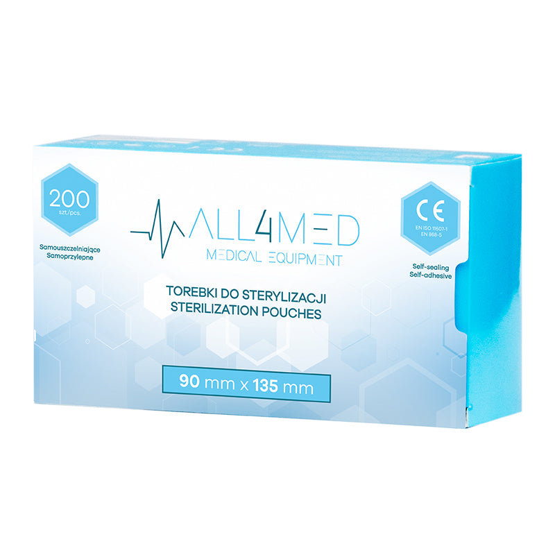 Bolsas de Esterilización para Autoclave All4Med 90 × 135 mm – 200 Unidades 2