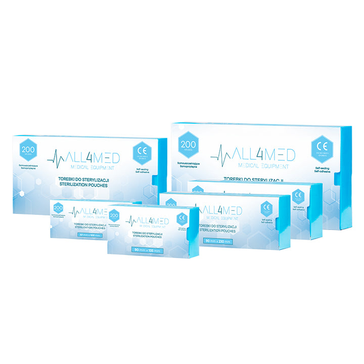 Bolsas de Esterilización para Autoclave All4Med 90 × 135 mm – 200 Unidades 4
