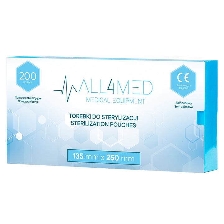 Bolsas de Esterilización para Autoclave All4Med 135 × 250 mm – 200 Unidades 2