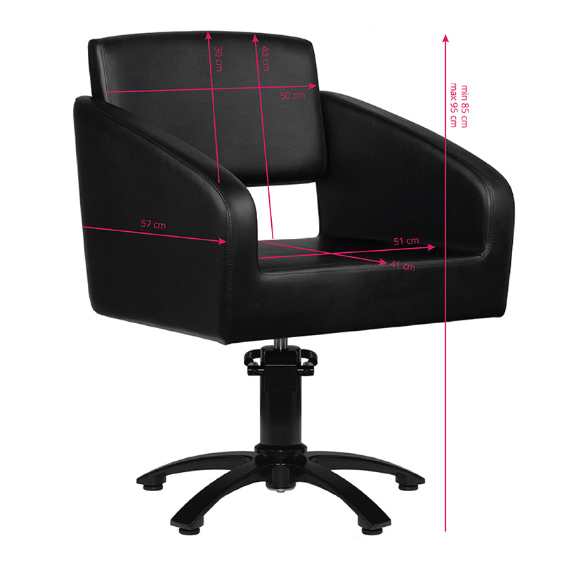 Sillón de peluquería Gabbiano Bergen Negro - imagen 5