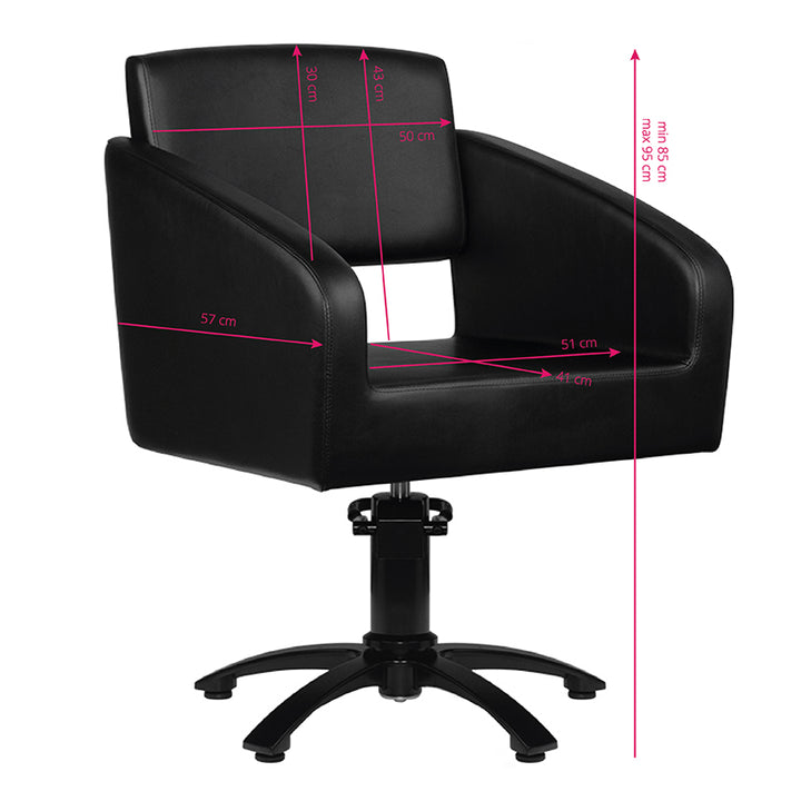 Sillón de peluquería Gabbiano Bergen Negro - imagen 5
