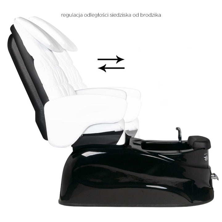 Sillón Pedicura Spa Eléctrico Masaje AS-122 Negro Blanco 6