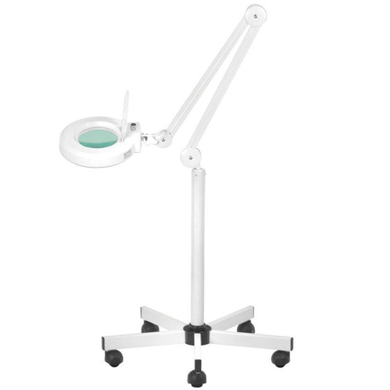 Lámpara Lupa LED 5D con Pie Intensidad Ajustable S5 Blanca
