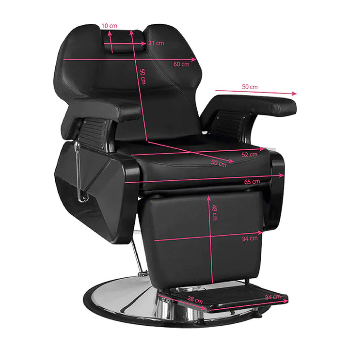 Sillón de Barberia Hair System New York Negro - imagen 7