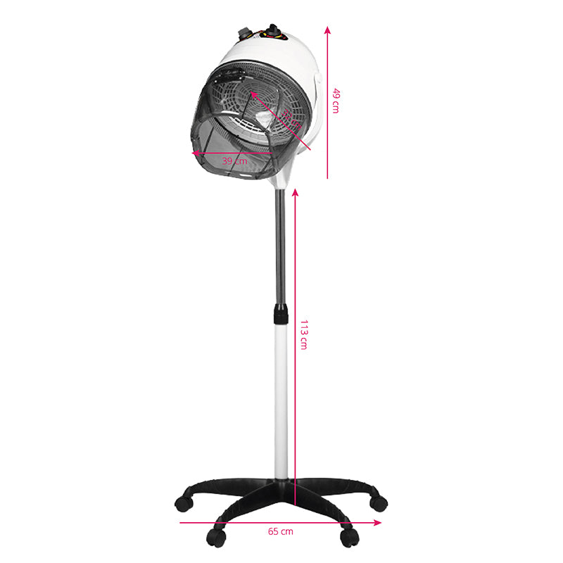 Secador de Casco de Pie Gabbiano 1600 con Monovelocidad Blanco - imagen 6