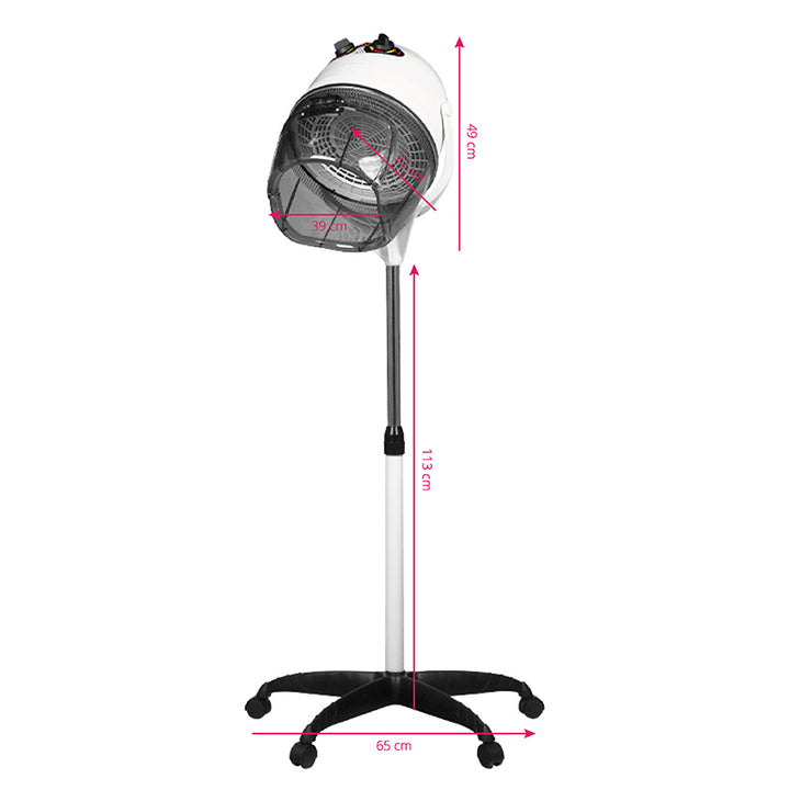 Secador de Casco de Pie Gabbiano 1600 con Monovelocidad Blanco - imagen 6