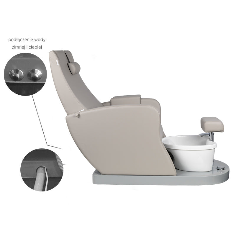 Sillón Pedicura Spa Eléctrico Azzurro 016B Gris 6