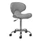 Taburete Ergonómico con Ruedas y Respaldo Gabbiano Q-4599 Gris
