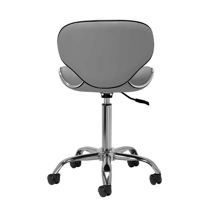 Taburete Ergonómico con Ruedas y Respaldo Gabbiano Q-4599 Gris - imagen 4