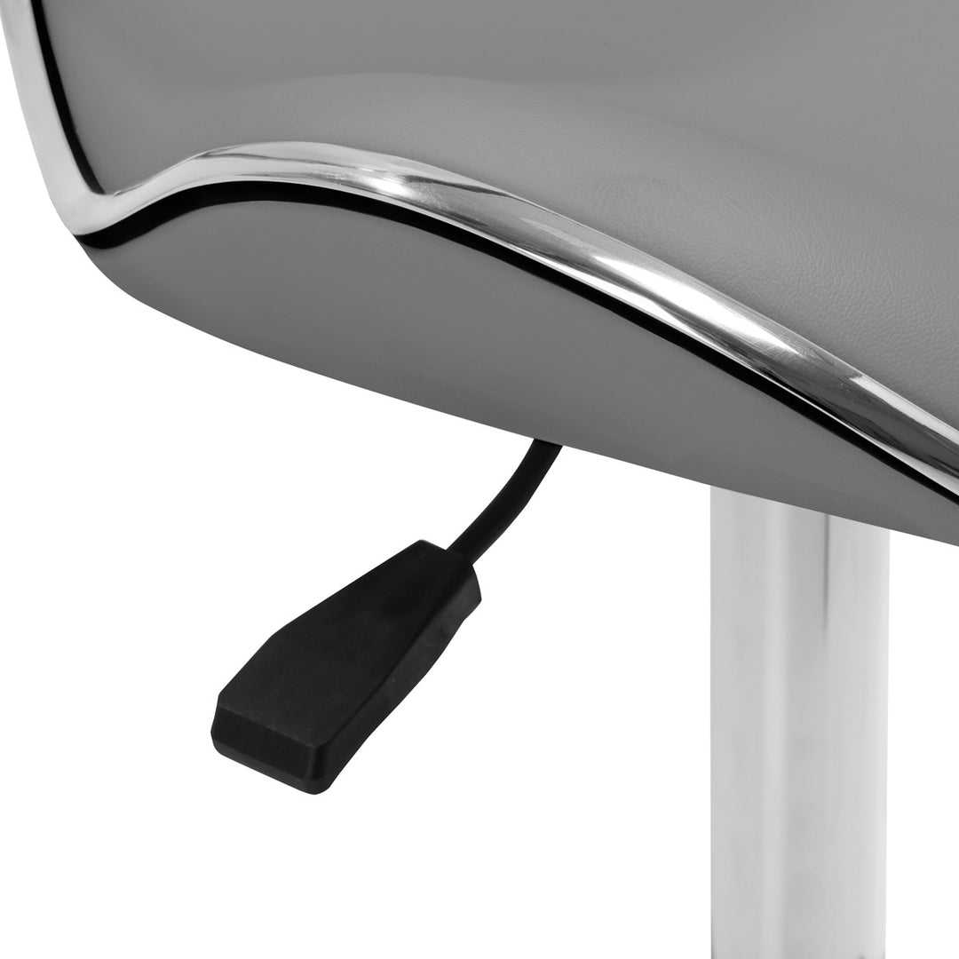 Taburete Ergonómico con Ruedas y Respaldo Gabbiano Q-4599 Gris - imagen 6