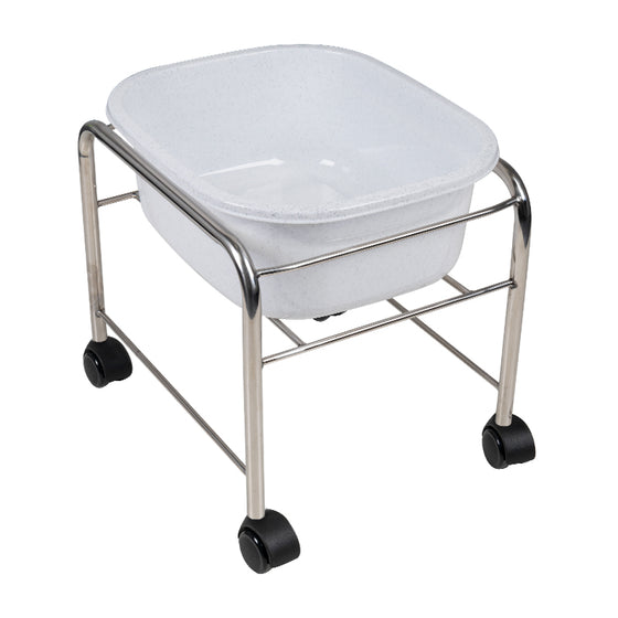 Pediluvio Compacto con Ruedas Cromo