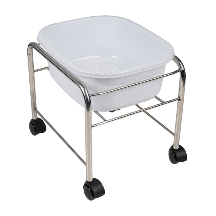 Pediluvio Compacto con Ruedas Cromo