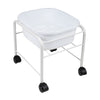 Pediluvio Compacto con Ruedas Blanco