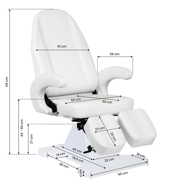Sillón Hidráulico 112 Podo Blanco - imagen 10
