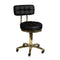 Taburete con Ruedas y Respaldo AM-961 Oro Negro