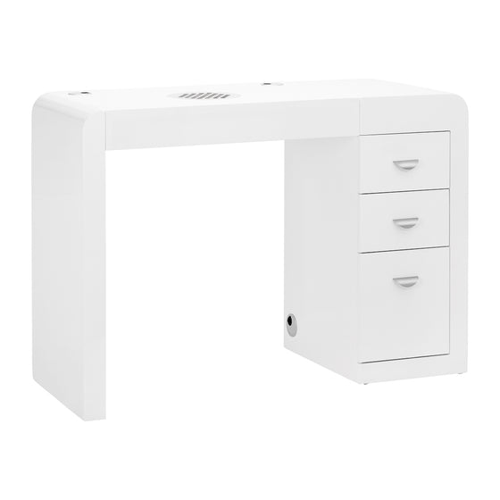 Mesa Manicura 312 Blanco con Aspirador