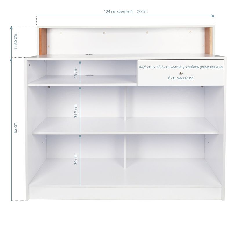Mostrador de Recepción Gabbiano Pearl Blanco - imagen 3