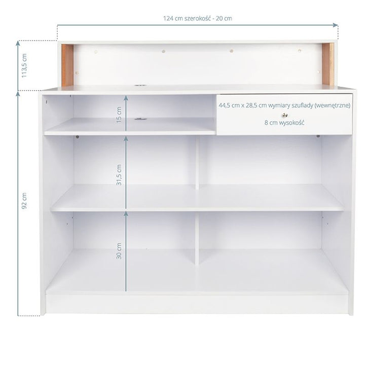 Mostrador de Recepción Gabbiano Pearl Blanco - imagen 3