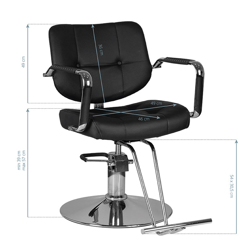 Sillón de peluquería Gabbiano Vigo Negro - imagen 4