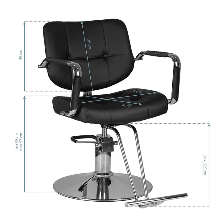 Sillón de peluquería Gabbiano Vigo Negro - imagen 4