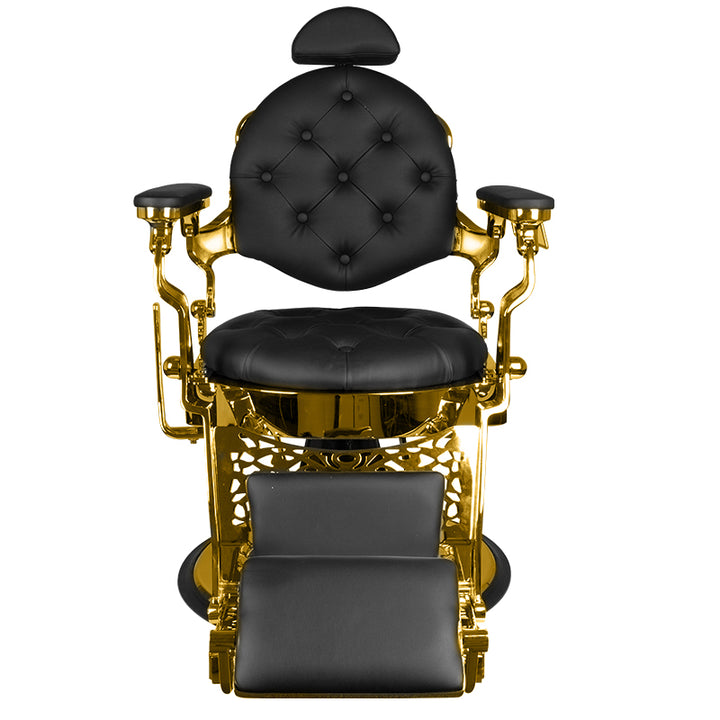 Sillón de Barberia Gabbiano Giulio Oro Negro - imagen 4