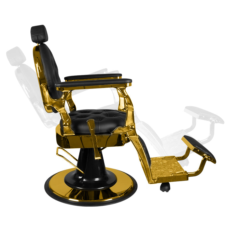 Sillón de Barberia Gabbiano Giulio Oro Negro - imagen 5