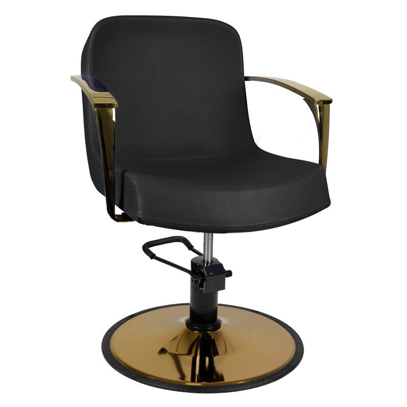 Sillón de peluquería Gabbiano Bologna Negro Oro