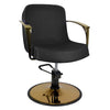 Sillón de peluquería Gabbiano Bologna Negro Oro