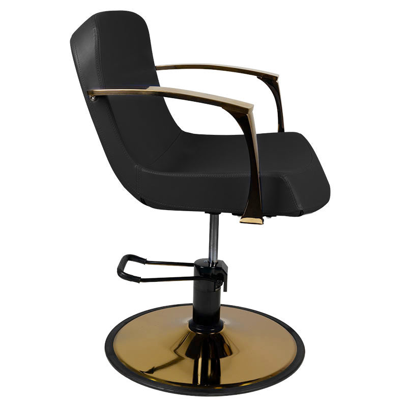 Sillón de peluquería Gabbiano Bologna Negro Oro - imagen 3