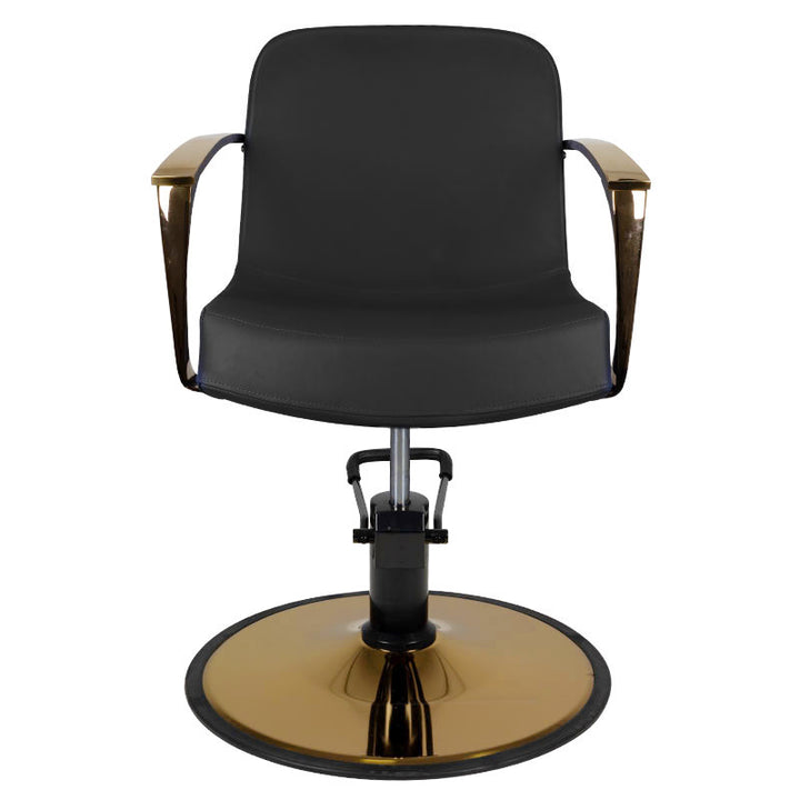 Sillón de peluquería Gabbiano Bologna Negro Oro - imagen 4