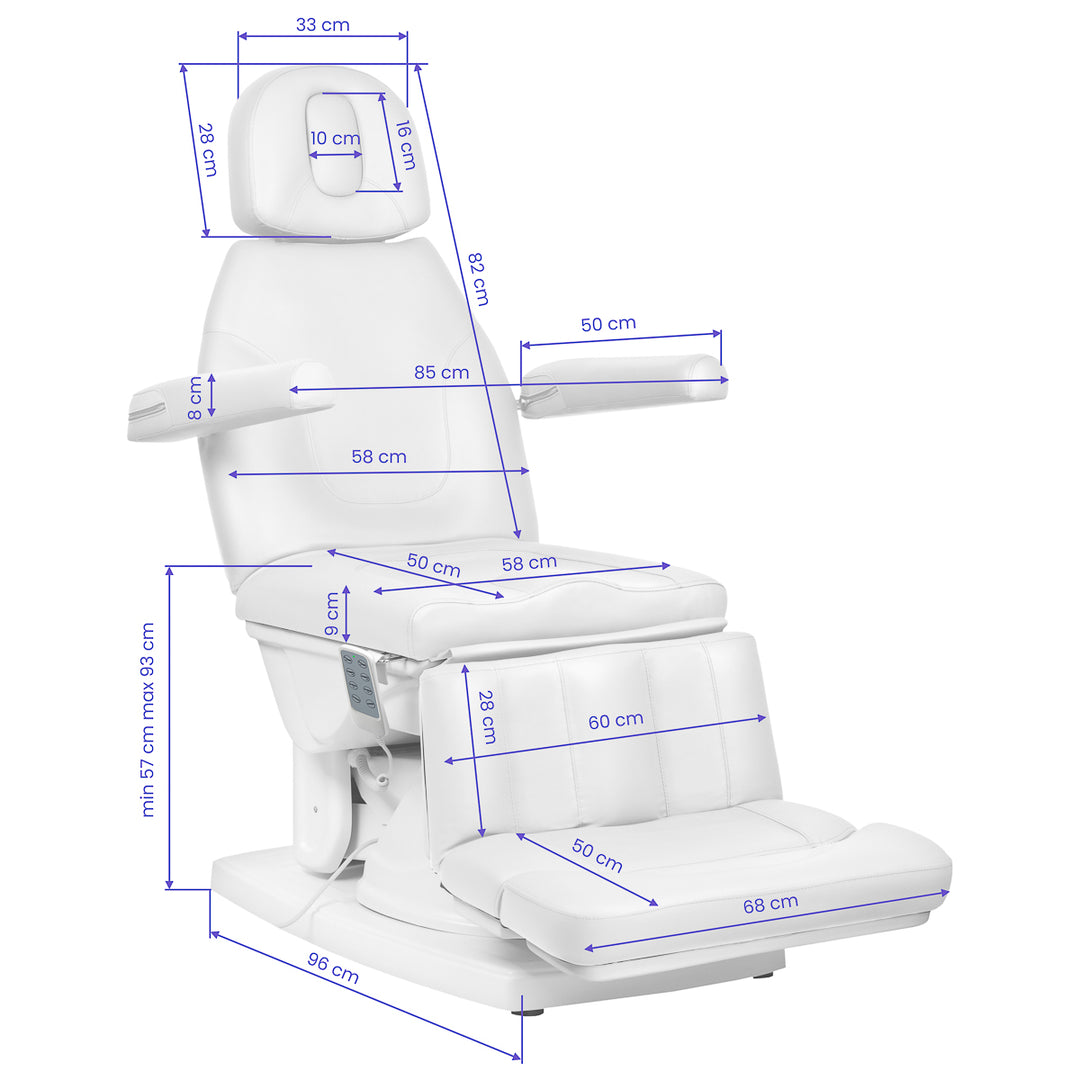 Sillón Estético Eléctrico Kate 4 Motores Blanco - imagen 12