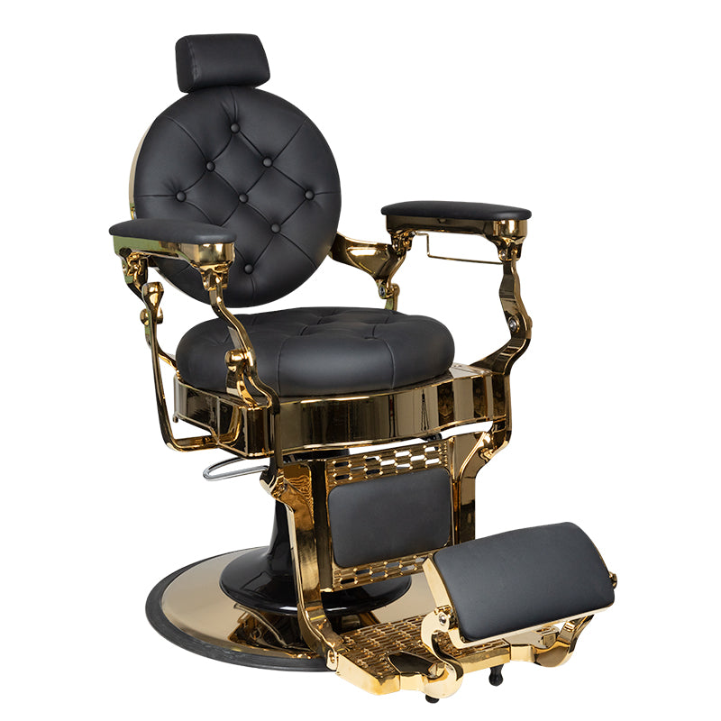 Sillón de barbero Gabbiano Claudius Oro Negro 1