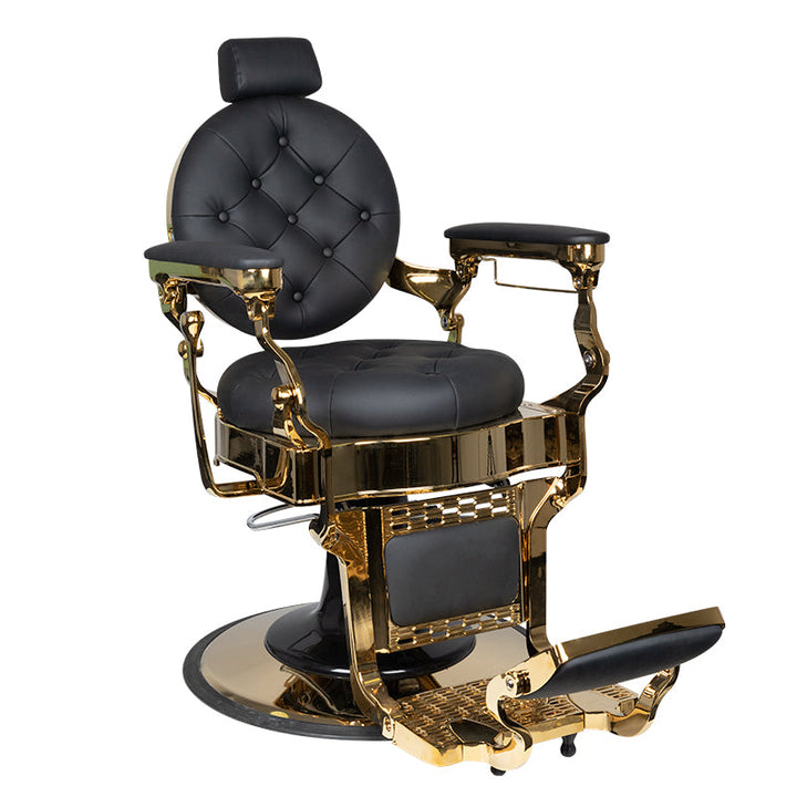 Sillón de barbero Gabbiano Claudius Oro Negro 2