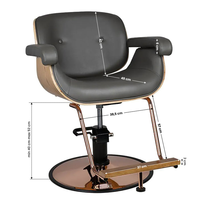 Sillón de peluquería Gabbiano Venice Gris - imagen 6