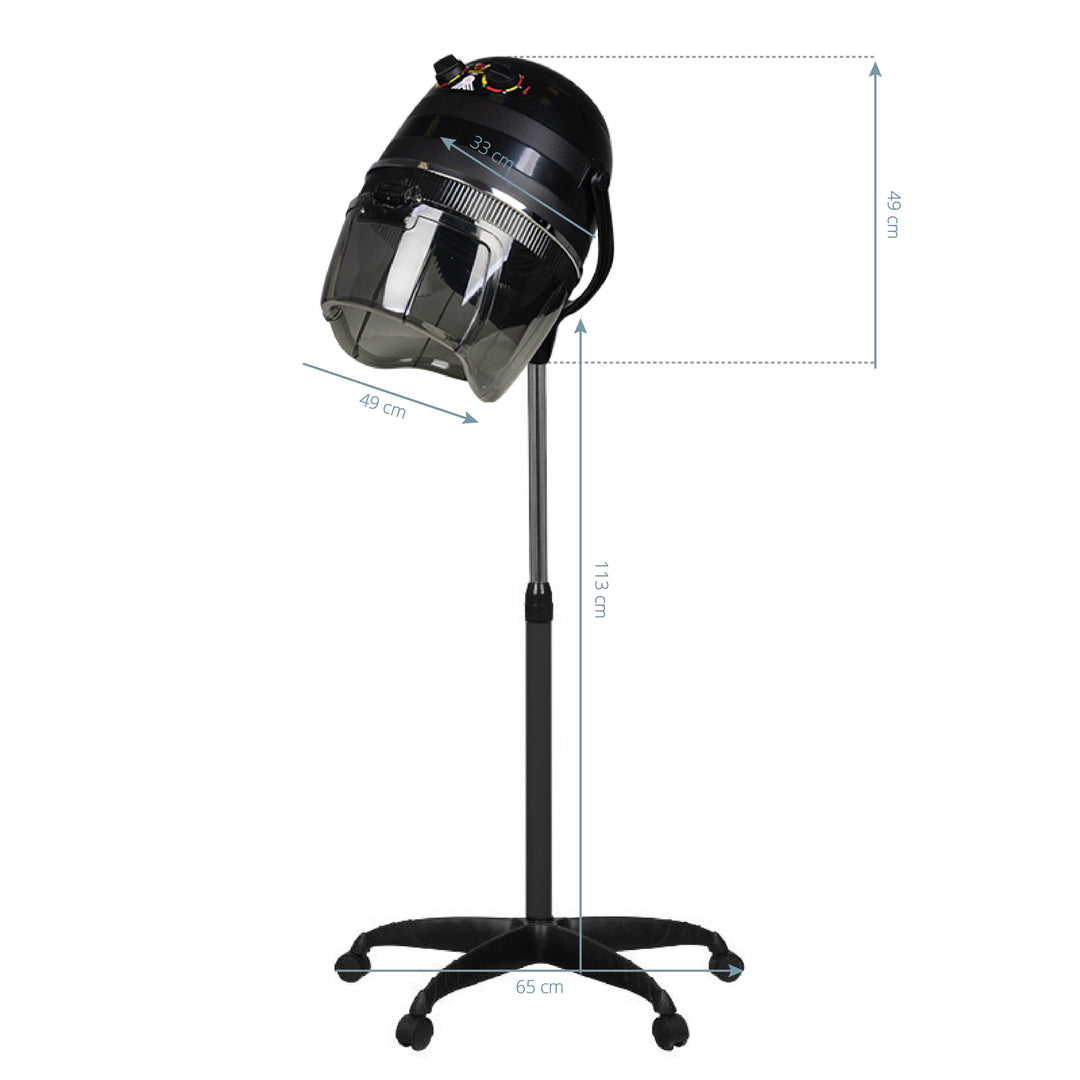 Secador de Casco de Pie Gabbiano 1600 con Monovelocidad Negro - imagen 5