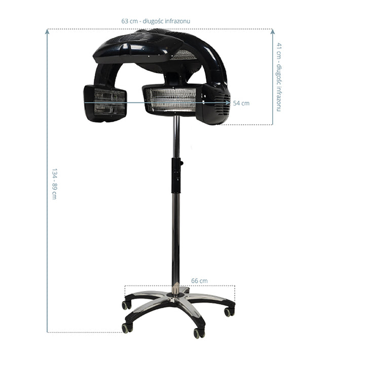 Secador de Casco de Pie Gabbiano Infrazón 628 Negro - imagen 5