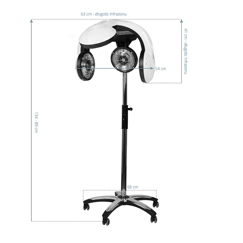 Secador de Casco de Pie Gabbiano Infrazón 938 Blanco - imagen 5