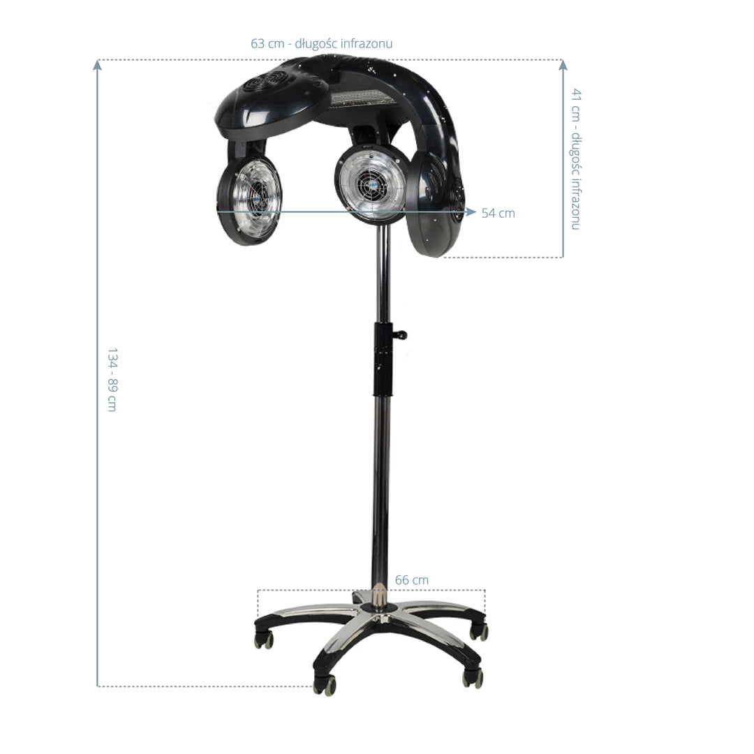 Secador de Casco de Pie Gabbiano Infrazón 938 Negro - imagen 5