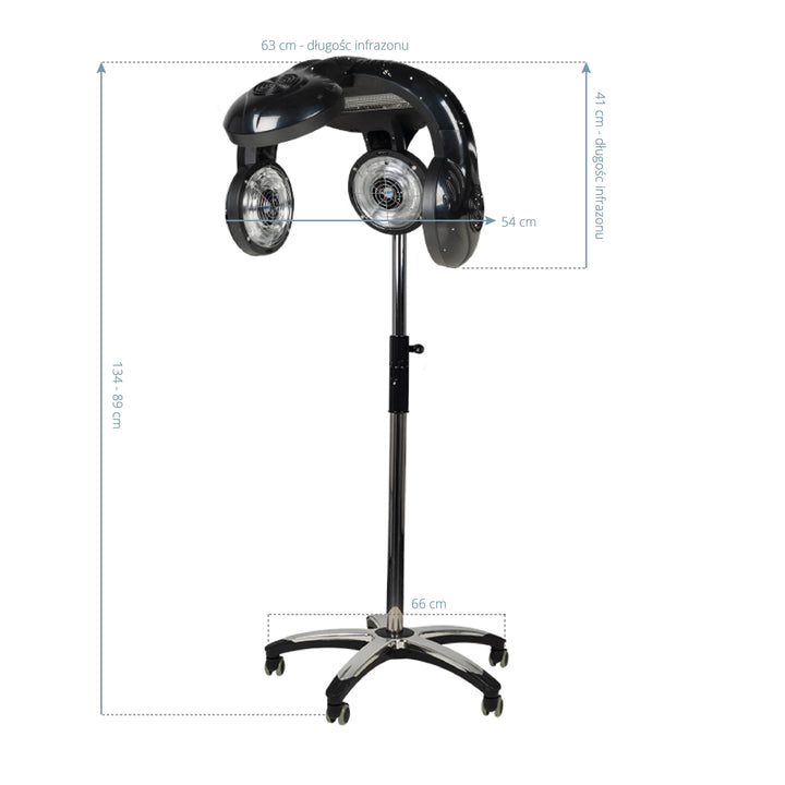 Secador de Casco de Pie Gabbiano Infrazón 938 Negro - imagen 5