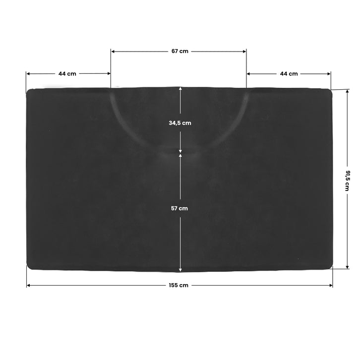 Alfombra de Peluquería para Sillón Rectangular Negro - imagen 5