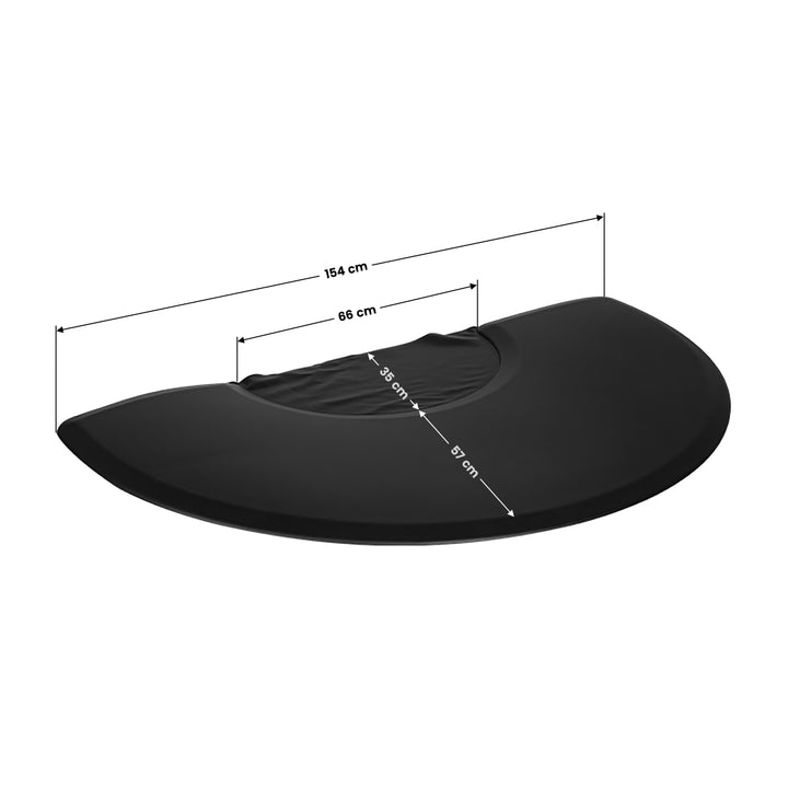 Alfombra de Peluquería para Sillón Semicircular Negro - imagen 5