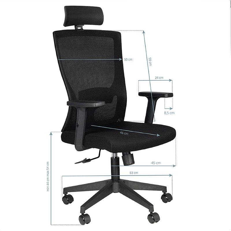 Silla de oficina Comfort 32H Negro 5