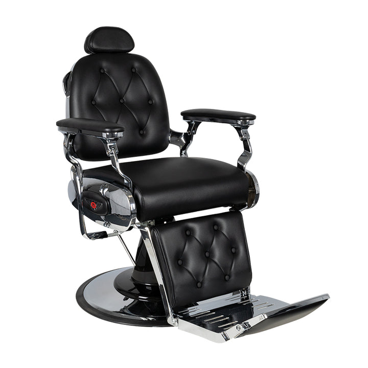 Sillón de Barberia Gabbiano Pietro Negro - imagen 2