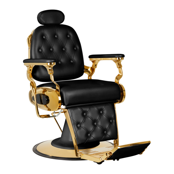 Sillón de Barberia Gabbiano Francesco Oro Negro