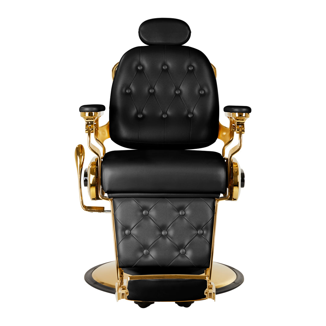 Sillón de Barberia Gabbiano Francesco Oro Negro - imagen 2