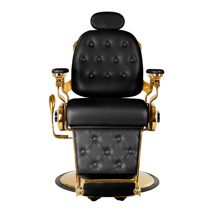 Sillón de Barberia Gabbiano Francesco Oro Negro - imagen 2