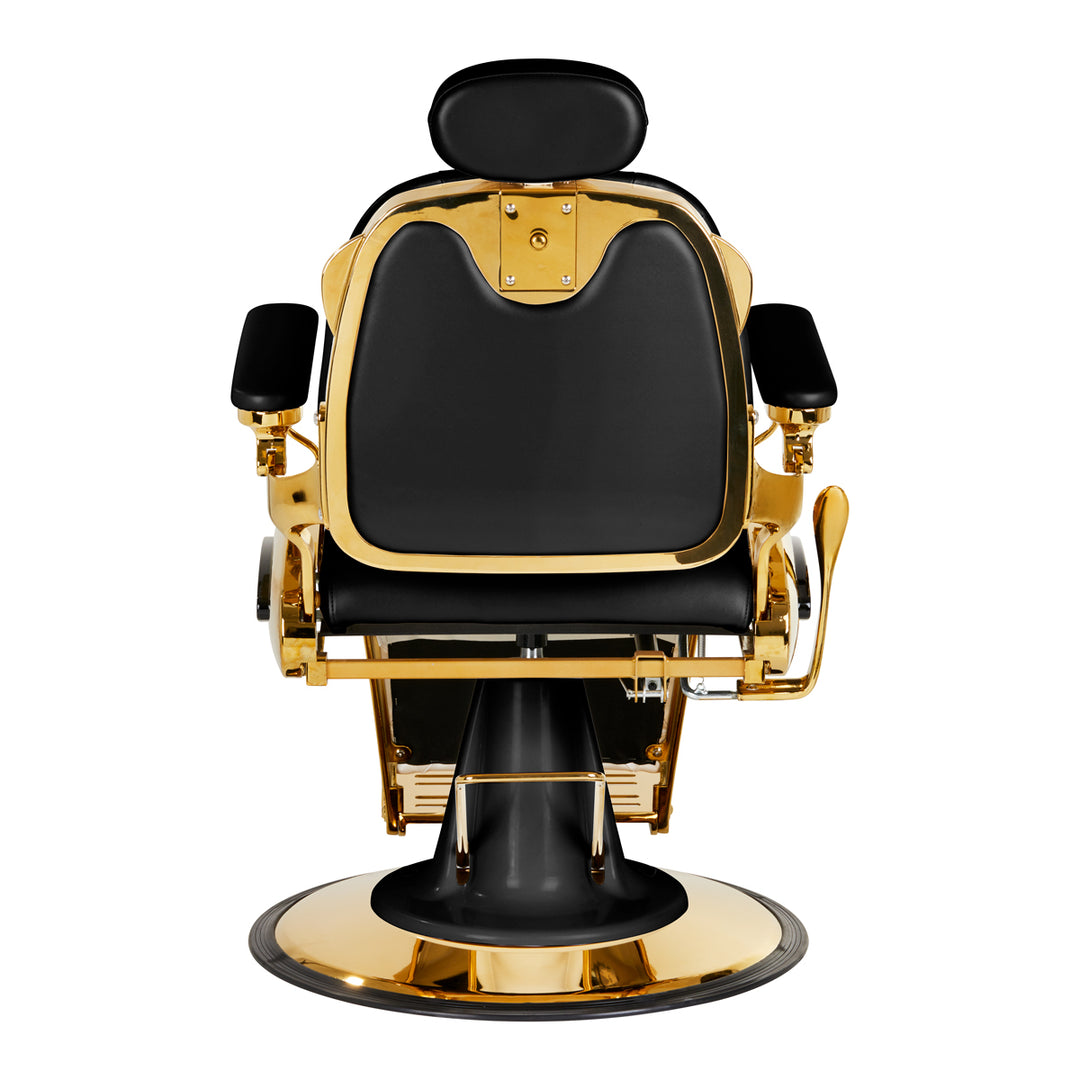 Sillón de Barberia Gabbiano Francesco Oro Negro - imagen 3