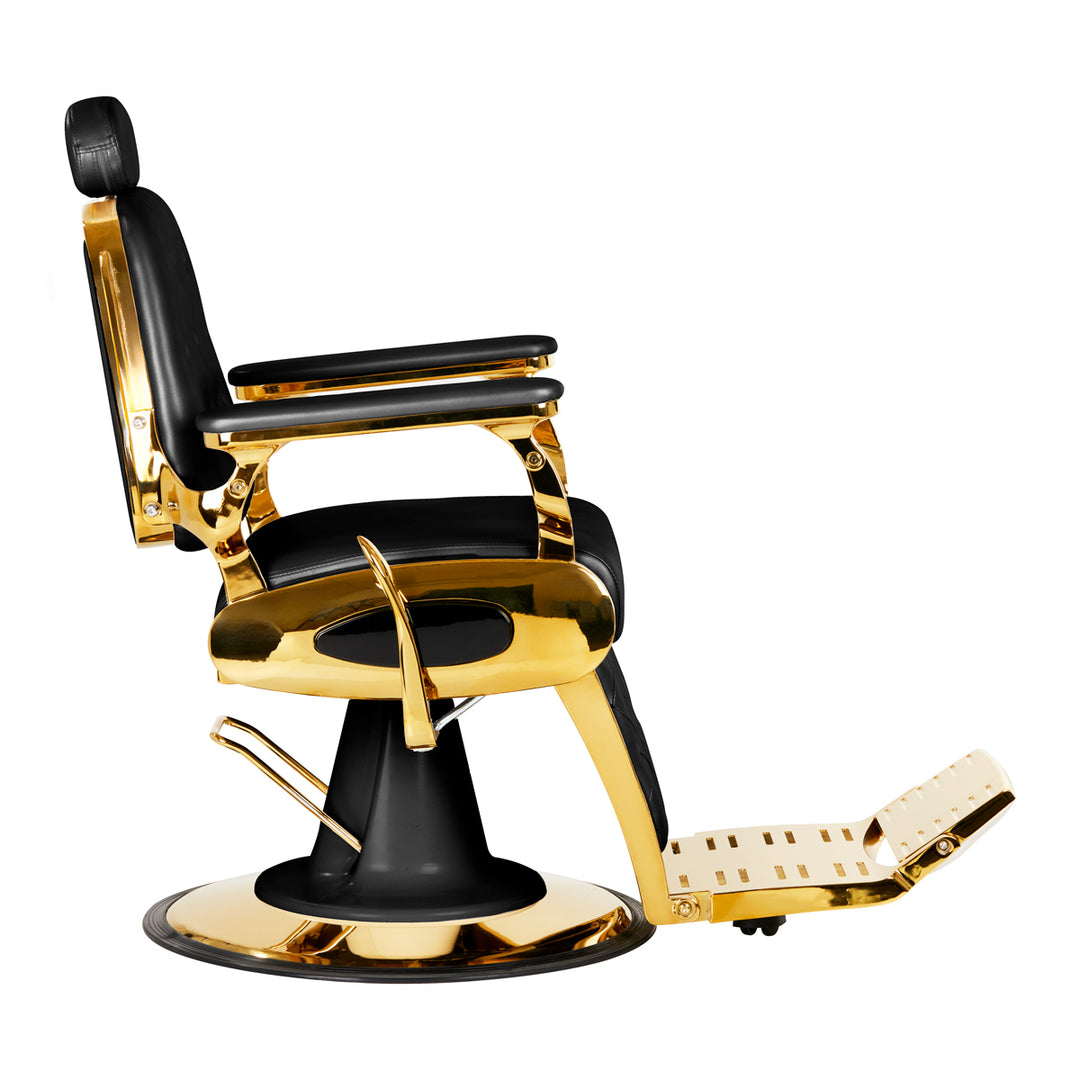 Sillón de Barberia Gabbiano Francesco Oro Negro - imagen 4