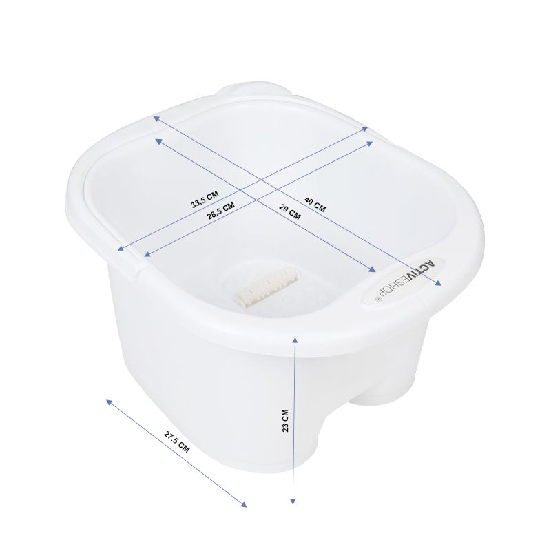 Bañera de Pedicura con Rodillos de Masaje Blanca - imagen 4