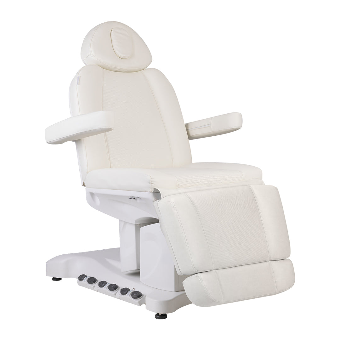 Sillón Estético Eléctrico Azzurro 708B 3 Motores con Pedal y Calefacción Blanco